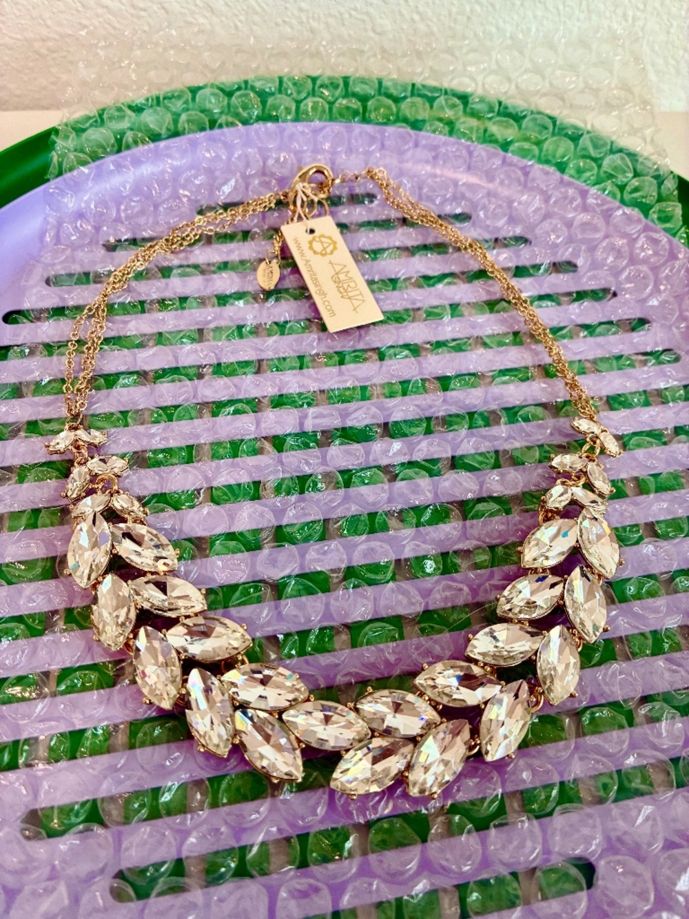 Amrita Singh Austrian Crystal Choker Statement Necklace ~NWT/ NIB